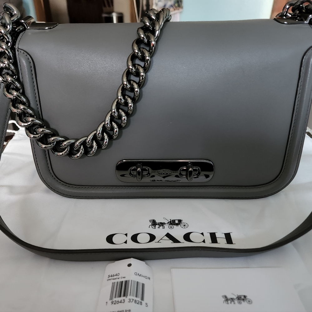 Coach Swagger Shoulder Bag Gunmetal Hardware Crossbody Shoulder Womens Purse 546